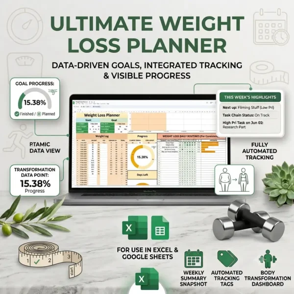 Ultimate Weight Loss Tracker Spreadsheet